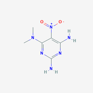 molecular formula C6H10N6O2 B372104 2,4-Diamino-6-(dimethylamino)-5-(nitro)pyrimidine 
