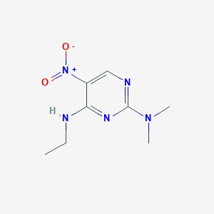 molecular formula C8H13N5O2 B372106 2-(Dimethylamino)-4-(ethylamino)-5-(nitro)pyrimidine 