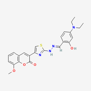 molecular formula C24H24N4O4S B3721061 4-(diethylamino)-2-hydroxybenzaldehyde [4-(8-methoxy-2-oxo-2H-chromen-3-yl)-1,3-thiazol-2-yl]hydrazone 