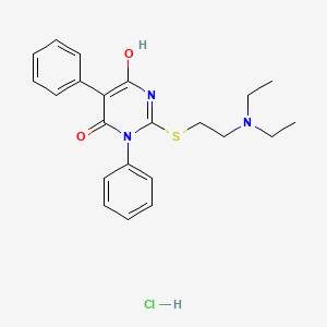 molecular formula C22H26ClN3O2S B3721113 2-{[2-(diethylamino)ethyl]thio}-6-hydroxy-3,5-diphenyl-4(3H)-pyrimidinone hydrochloride 