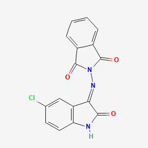 molecular formula C16H8ClN3O3 B3721121 2-[(5-chloro-2-oxo-1,2-dihydro-3H-indol-3-ylidene)amino]-1H-isoindole-1,3(2H)-dione 