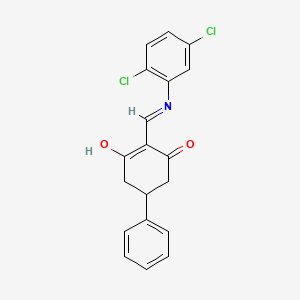 molecular formula C19H15Cl2NO2 B3721126 2-{[(2,5-dichlorophenyl)amino]methylene}-5-phenyl-1,3-cyclohexanedione 