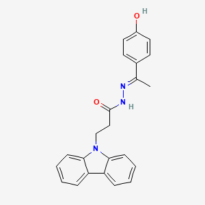 molecular formula C23H21N3O2 B3721134 3-(9H-carbazol-9-yl)-N'-[1-(4-hydroxyphenyl)ethylidene]propanohydrazide CAS No. 303107-68-8