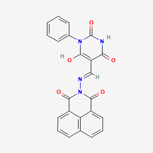 5-{[(1,3-dioxo-1H-benzo[de]isoquinolin-2(3H)-yl)amino]methylene}-1-phenyl-2,4,6(1H,3H,5H)-pyrimidinetrione