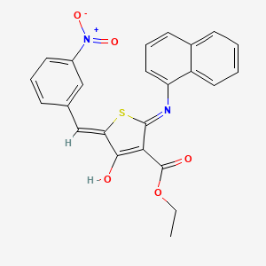 ethyl 2-(1-naphthylamino)-5-(3-nitrobenzylidene)-4-oxo-4,5-dihydro-3-thiophenecarboxylate