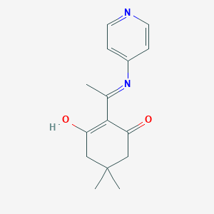 molecular formula C15H18N2O2 B3721202 5,5-dimethyl-2-[1-(4-pyridinylamino)ethylidene]-1,3-cyclohexanedione 