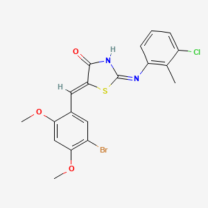 5-(5-bromo-2,4-dimethoxybenzylidene)-2-[(3-chloro-2-methylphenyl)amino]-1,3-thiazol-4(5H)-one