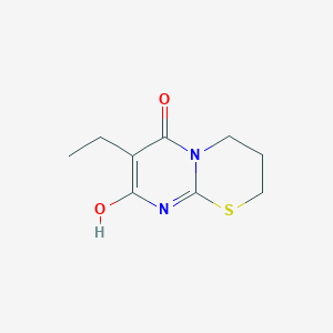 molecular formula C9H12N2O2S B3721247 7-ethyl-8-hydroxy-3,4-dihydro-2H,6H-pyrimido[2,1-b][1,3]thiazin-6-one 
