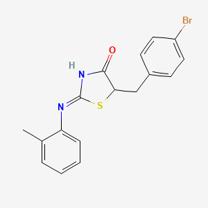 5-(4-bromobenzyl)-2-[(2-methylphenyl)imino]-1,3-thiazolidin-4-one