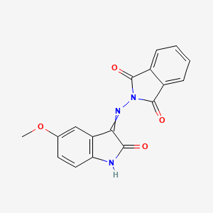 molecular formula C17H11N3O4 B3721271 2-[(5-methoxy-2-oxo-1,2-dihydro-3H-indol-3-ylidene)amino]-1H-isoindole-1,3(2H)-dione 