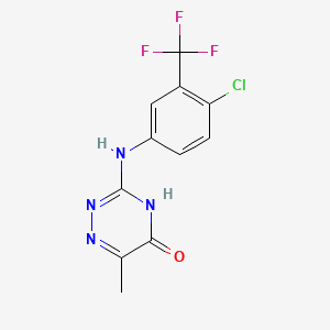 3-{[4-chloro-3-(trifluoromethyl)phenyl]amino}-6-methyl-1,2,4-triazin-5(4H)-one
