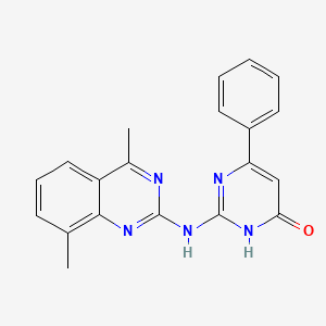 2-[(4,8-dimethyl-2-quinazolinyl)amino]-6-phenyl-4(1H)-pyrimidinone