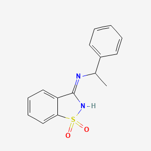 molecular formula C15H14N2O2S B3721315 N-(1-phenylethyl)-1,2-benzisothiazol-3-amine 1,1-dioxide 