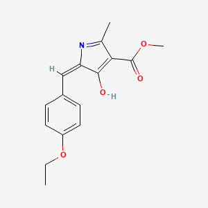 molecular formula C16H17NO4 B3721336 methyl 5-(4-ethoxybenzylidene)-2-methyl-4-oxo-4,5-dihydro-1H-pyrrole-3-carboxylate 