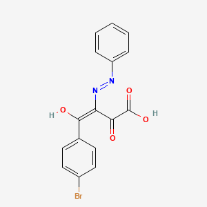 molecular formula C16H11BrN2O4 B3721337 4-(4-bromophenyl)-2,4-dioxo-3-(phenylhydrazono)butanoic acid 