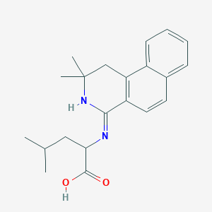 molecular formula C21H26N2O2 B3721349 N-(2,2-dimethyl-1,2-dihydrobenzo[f]isoquinolin-4-yl)leucine 