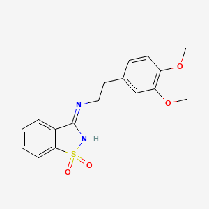 molecular formula C17H18N2O4S B3721405 N-[2-(3,4-dimethoxyphenyl)ethyl]-1,2-benzisothiazol-3-amine 1,1-dioxide 