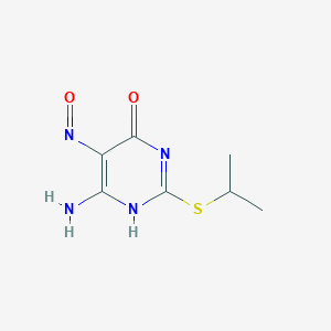 molecular formula C7H10N4O2S B372143 6-amino-5-nitroso-2-propan-2-ylsulfanyl-1H-pyrimidin-4-one 