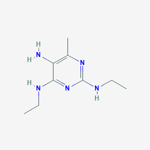 molecular formula C9H17N5 B372145 2-N,4-N-diethyl-6-methylpyrimidine-2,4,5-triamine 