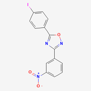 molecular formula C14H8IN3O3 B3721472 5-(4-iodophenyl)-3-(3-nitrophenyl)-1,2,4-oxadiazole 