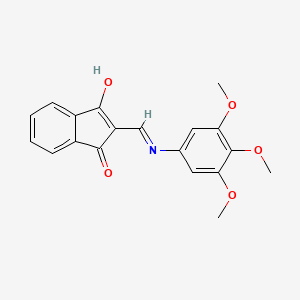 molecular formula C19H17NO5 B3721483 2-{[(3,4,5-trimethoxyphenyl)amino]methylene}-1H-indene-1,3(2H)-dione 