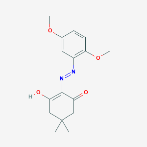 molecular formula C16H20N2O4 B3721497 5,5-dimethyl-1,2,3-cyclohexanetrione 2-[(2,5-dimethoxyphenyl)hydrazone] 