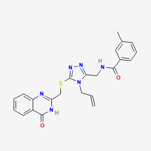 N-[(4-allyl-5-{[(4-oxo-3,4-dihydro-2-quinazolinyl)methyl]thio}-4H-1,2,4-triazol-3-yl)methyl]-3-methylbenzamide