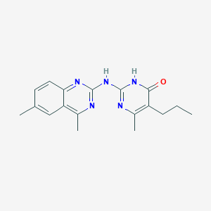 molecular formula C18H21N5O B3721514 2-[(4,6-dimethyl-2-quinazolinyl)amino]-6-methyl-5-propyl-4(1H)-pyrimidinone 