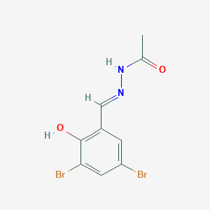 molecular formula C9H8Br2N2O2 B3721536 N'-(3,5-dibromo-2-hydroxybenzylidene)acetohydrazide 