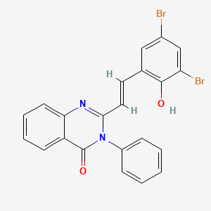 molecular formula C22H14Br2N2O2 B3721541 2-[2-(3,5-dibromo-2-hydroxyphenyl)vinyl]-3-phenyl-4(3H)-quinazolinone 