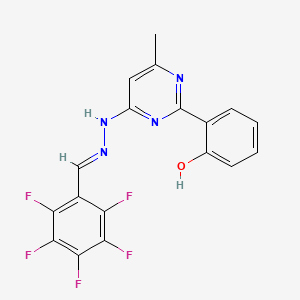 molecular formula C18H11F5N4O B3721547 2,3,4,5,6-pentafluorobenzaldehyde [2-(2-hydroxyphenyl)-6-methyl-4-pyrimidinyl]hydrazone 