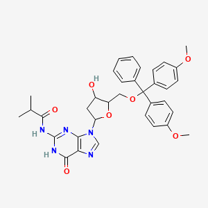 N-[9-(5-{[bis(4-methoxyphenyl)(phenyl)methoxy]methyl}-4-hydroxytetrahydro-2-furanyl)-6-oxo-6,9-dihydro-1H-purin-2-yl]-2-methylpropanamide