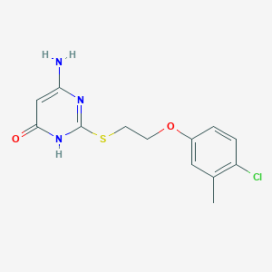 molecular formula C13H14ClN3O2S B3721563 6-amino-2-{[2-(4-chloro-3-methylphenoxy)ethyl]thio}-4(1H)-pyrimidinone 