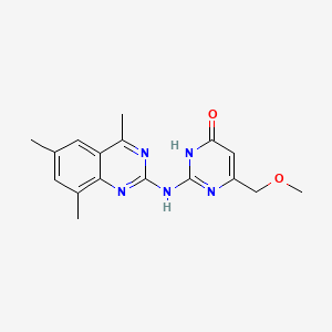 6-(methoxymethyl)-2-[(4,6,8-trimethyl-2-quinazolinyl)amino]-4(1H)-pyrimidinone