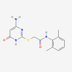 molecular formula C14H16N4O2S B3721610 2-[(6-amino-4-oxo-1,4-dihydro-2-pyrimidinyl)thio]-N-(2,6-dimethylphenyl)acetamide 