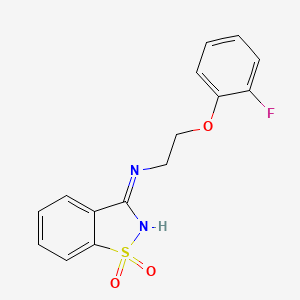 N-[2-(2-fluorophenoxy)ethyl]-1,2-benzisothiazol-3-amine 1,1-dioxide