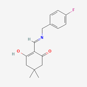 2-{[(4-fluorobenzyl)amino]methylene}-5,5-dimethyl-1,3-cyclohexanedione