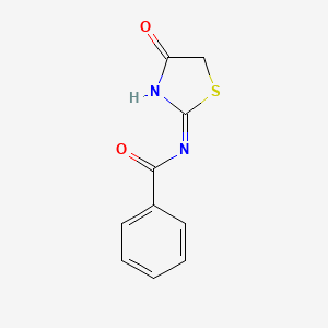 molecular formula C10H8N2O2S B3721629 N-(4-oxo-1,3-thiazolidin-2-ylidene)benzamide 