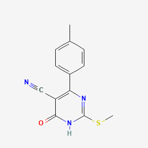 4-(4-methylphenyl)-2-(methylthio)-6-oxo-1,6-dihydro-5-pyrimidinecarbonitrile