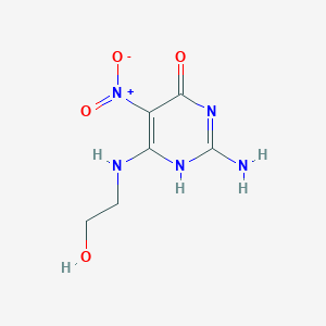 molecular formula C6H9N5O4 B372164 2-amino-6-(2-hydroxyethylamino)-5-nitro-1H-pyrimidin-4-one 