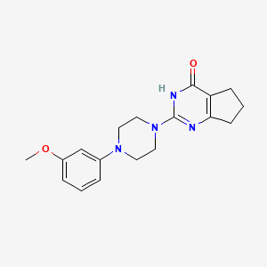 2-[4-(3-methoxyphenyl)piperazin-1-yl]-3,5,6,7-tetrahydro-4H-cyclopenta[d]pyrimidin-4-one