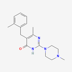 molecular formula C18H24N4O B3721679 6-methyl-5-(2-methylbenzyl)-2-(4-methylpiperazin-1-yl)pyrimidin-4(3H)-one 