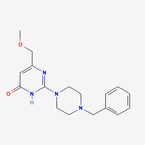 molecular formula C17H22N4O2 B3721722 2-(4-benzylpiperazin-1-yl)-6-(methoxymethyl)pyrimidin-4(3H)-one 