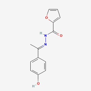 molecular formula C13H12N2O3 B3721771 N'-[1-(4-hydroxyphenyl)ethylidene]-2-furohydrazide 