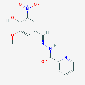 N'-(4-hydroxy-3-methoxy-5-nitrobenzylidene)-2-pyridinecarbohydrazide