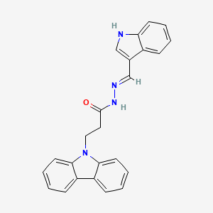 molecular formula C24H20N4O B3721788 3-(9H-carbazol-9-yl)-N'-(1H-indol-3-ylmethylene)propanohydrazide 