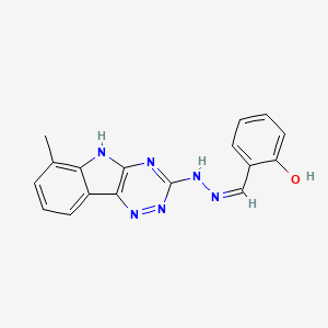 molecular formula C17H14N6O B3721792 2-hydroxybenzaldehyde (6-methyl-5H-[1,2,4]triazino[5,6-b]indol-3-yl)hydrazone 