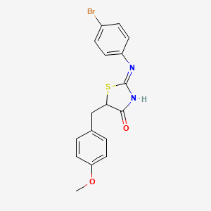 2-[(4-bromophenyl)imino]-5-(4-methoxybenzyl)-1,3-thiazolidin-4-one