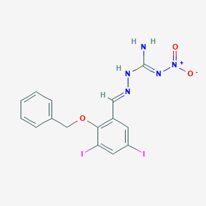 molecular formula C15H13I2N5O3 B3721814 2-[2-(benzyloxy)-3,5-diiodobenzylidene]-N'-nitrohydrazinecarboximidamide 