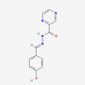 molecular formula C12H10N4O2 B3721816 N'-(4-hydroxybenzylidene)-2-pyrazinecarbohydrazide 